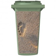 Footprint In The Sand Wheelie Bin Sticker Panel